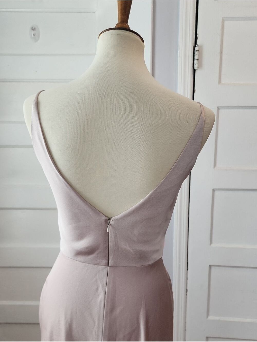 Jenny Yoo Marla Dress Luxe Satin Prom Bridesmaid Dress- Prosecco, Size 6 - Picture 6 of 16